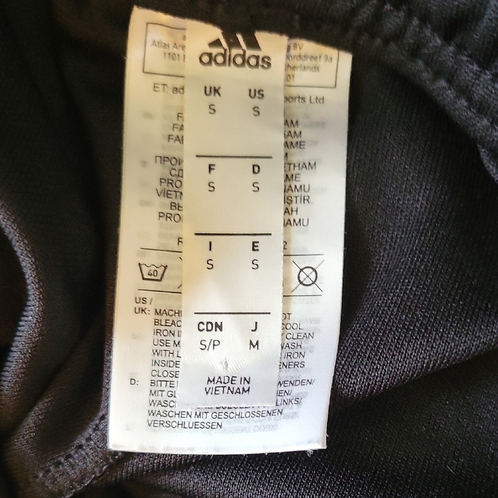 Adidas Black Joggers with White Stripes Size Small - Picture 9 of 10